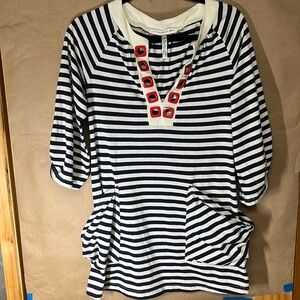 Nanette Lenore nautical swim cover up XS